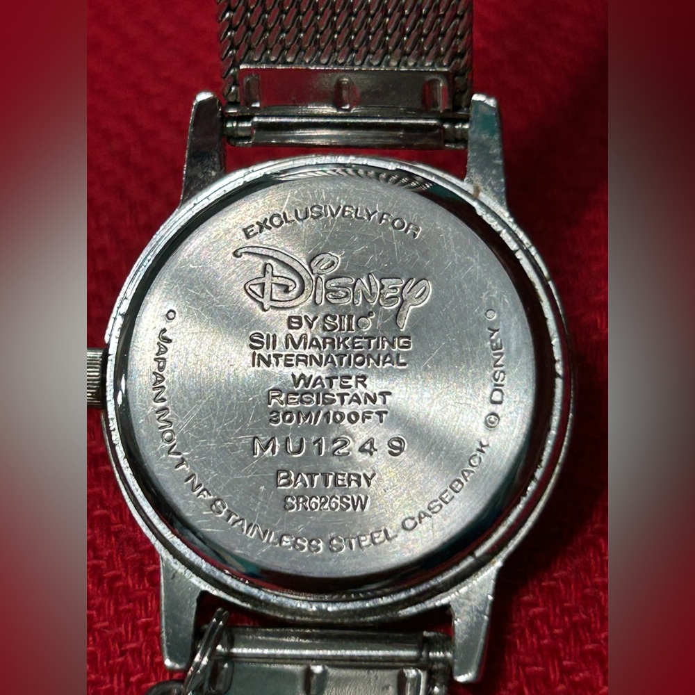 Disney BY SII Mickey Mouse Stainless Watch With Charm MU1249 New Battery - Picture 3 of 11